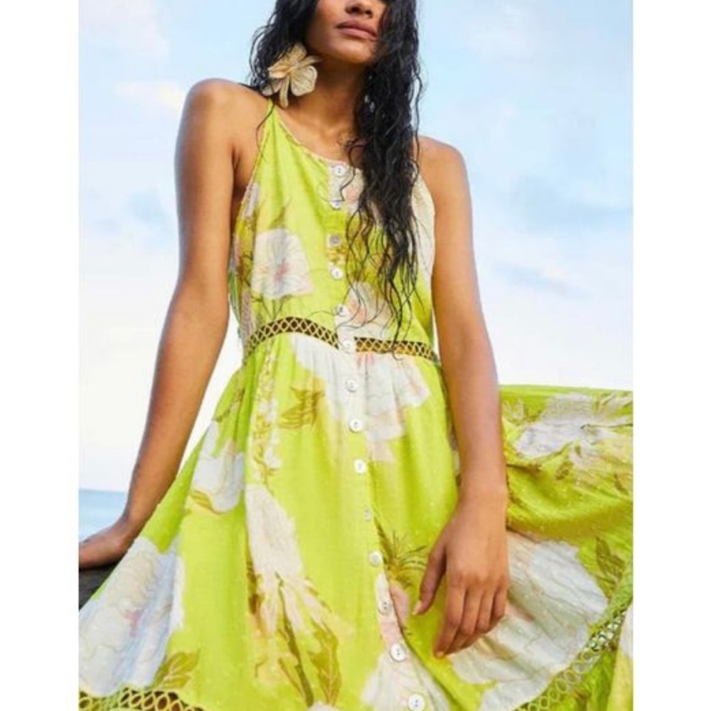 NWT Farm Rio neon garden midi size XS